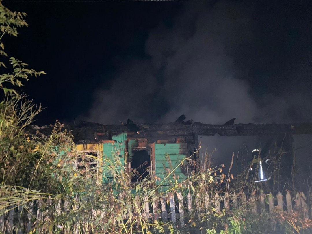 Пожар в Сухиничском районе, д. Глазково